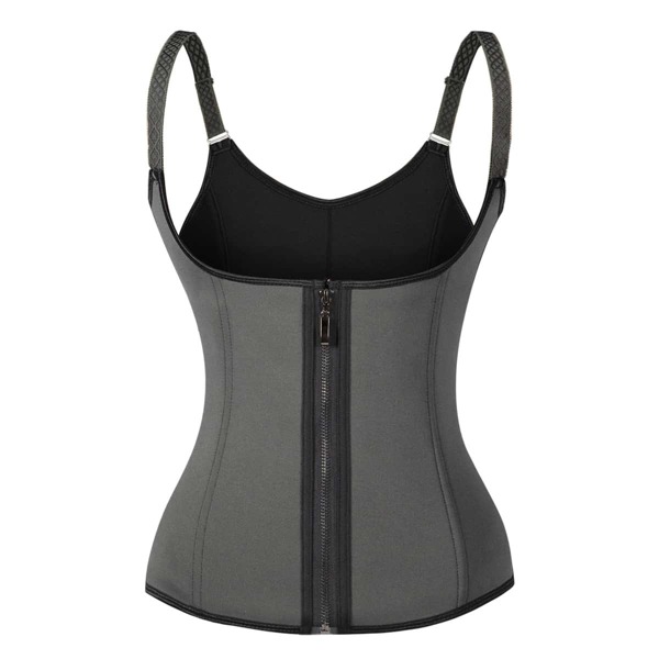 

Plus Zipper Front Waist Trainer, Dark grey