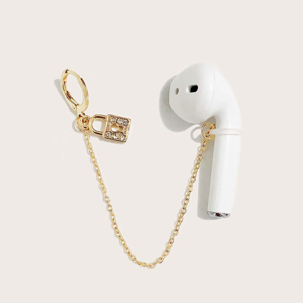 

1pc Rhinestone Bluetooth Headset Anti-lost Earring, Gold