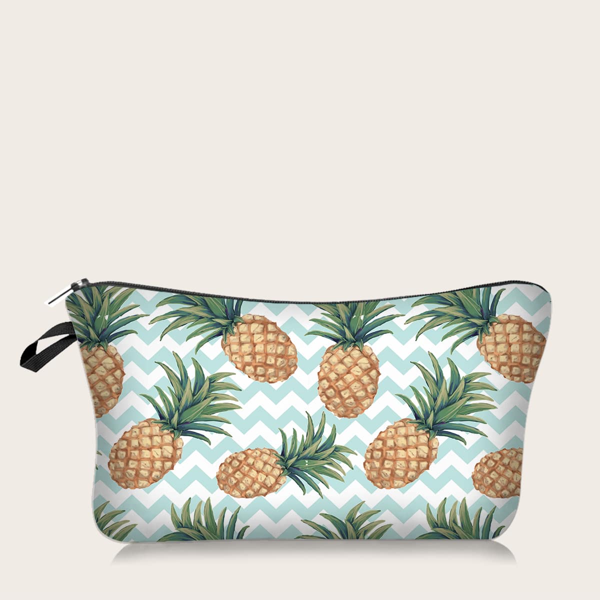 

1pc Pineapple Print Makeup Bag, Multicolor