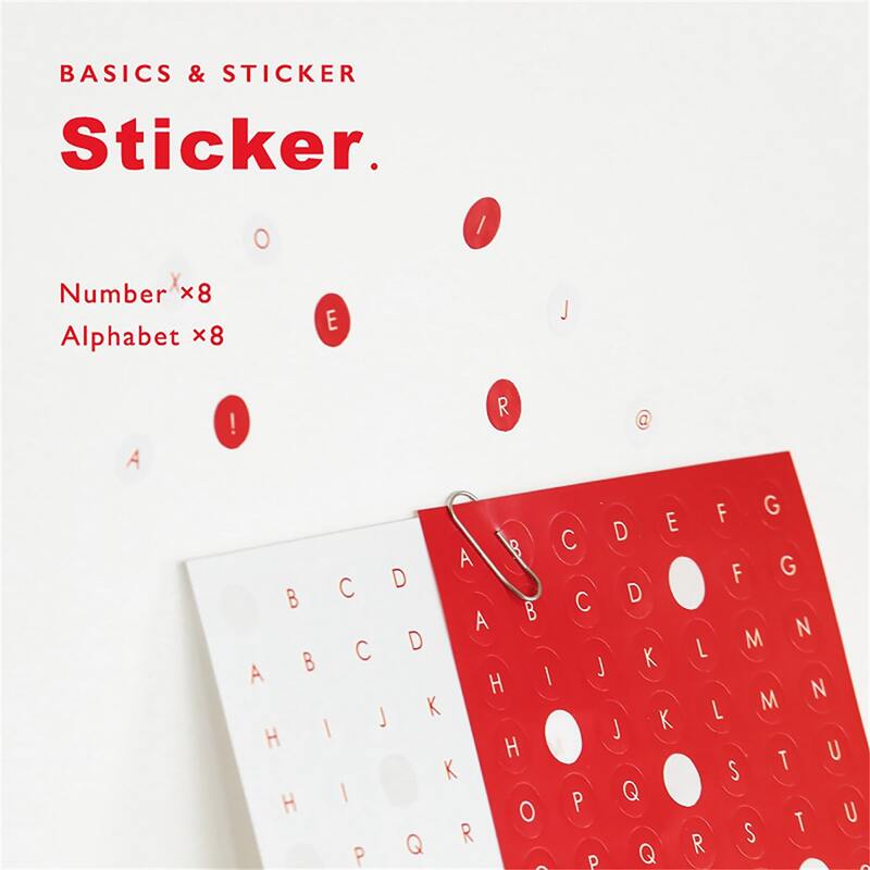 

16sheets Alphabet & Number Print Random Sticker, Multicolor