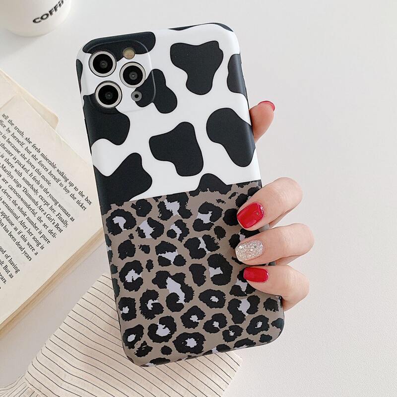 

Leopard & Cow Print iPhone Case, Multicolor