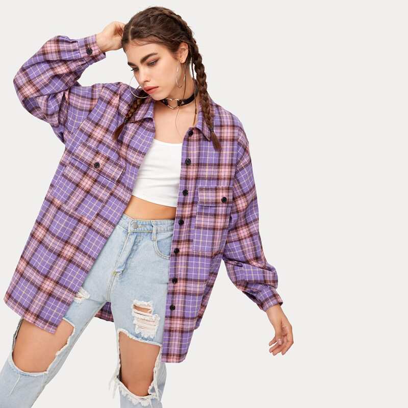 

Plaid Boyfriend Shirt, Multicolor