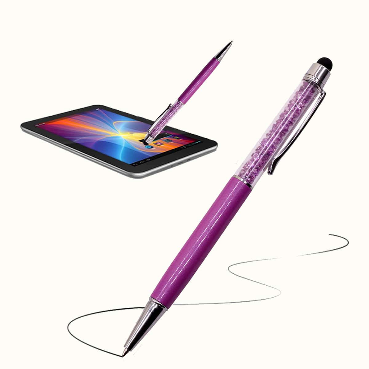 

1pc Rhinestone Stylus Pen, Purple