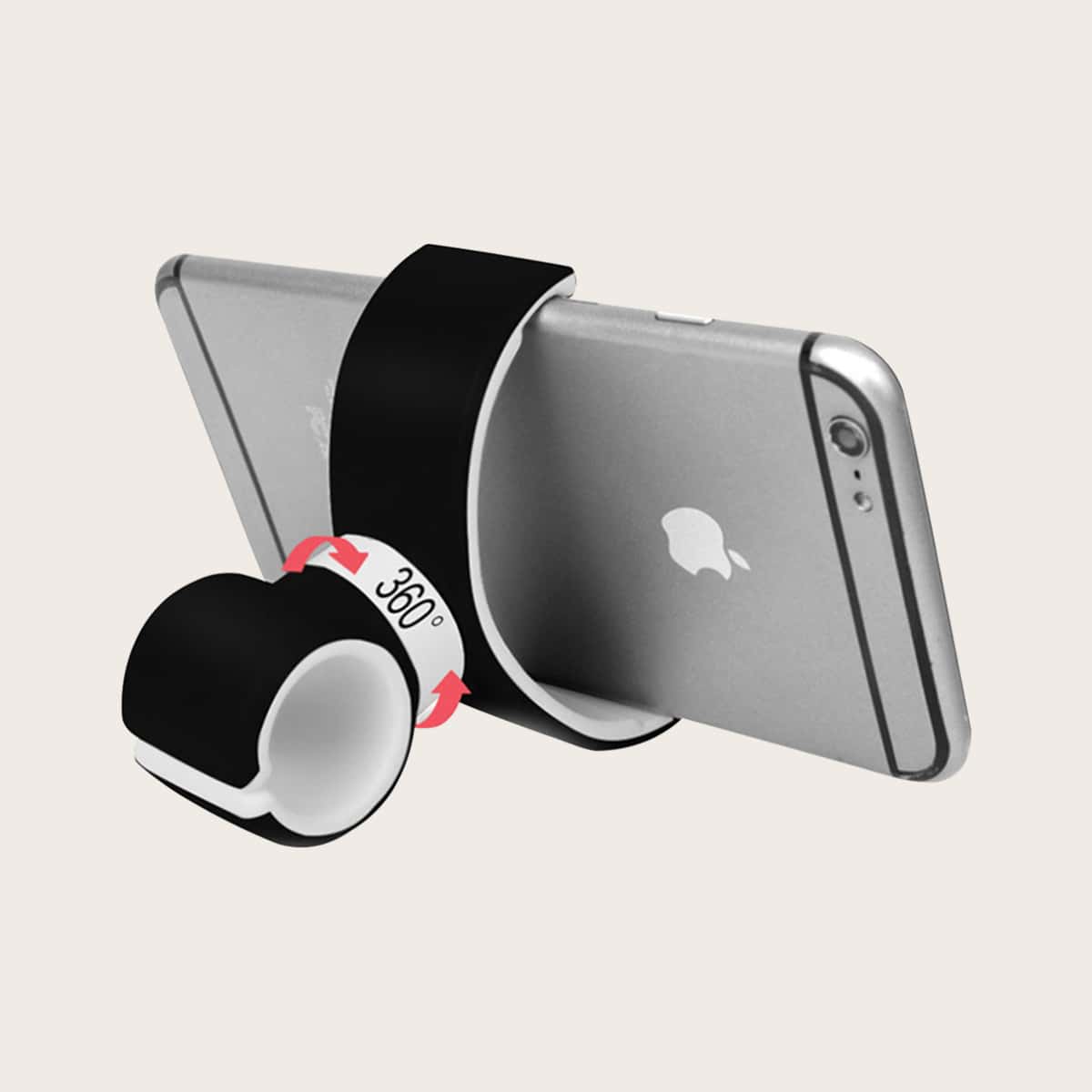 

1pc 360 Degree Car Vent Phone Holder, Black