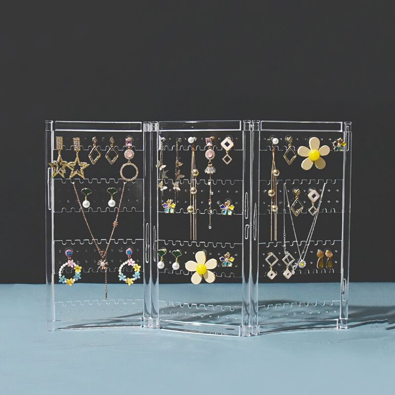

1pc 3 Layer Clear Jewelry Storage Rack
