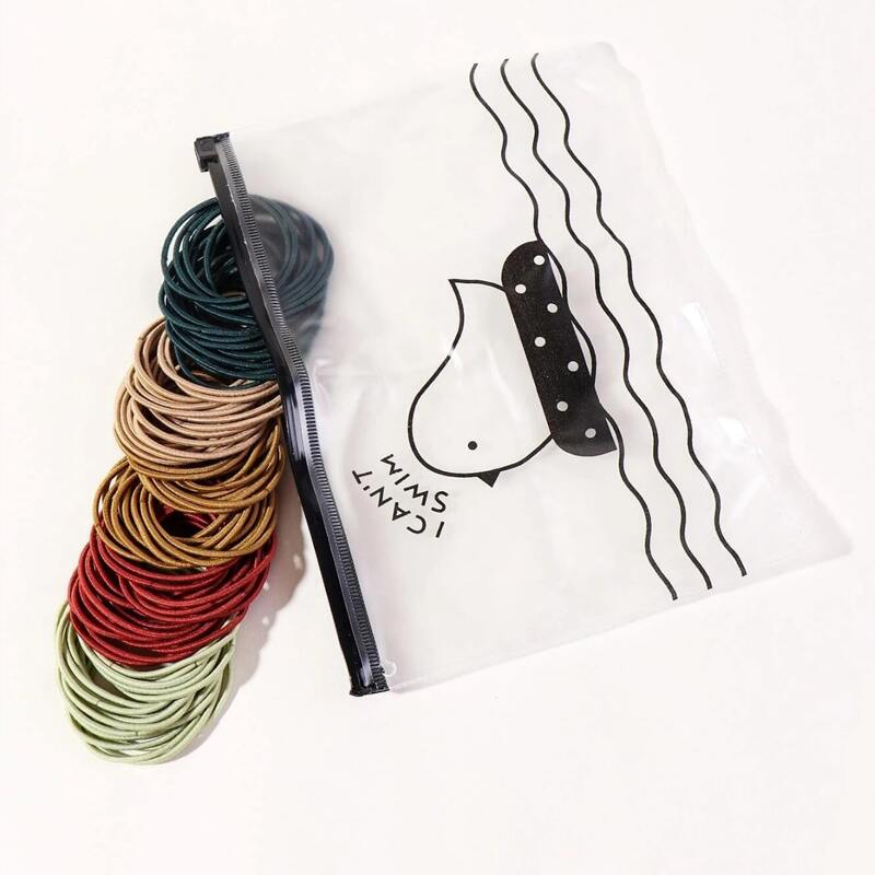 

100pcs Random Hair Tie, Multicolor