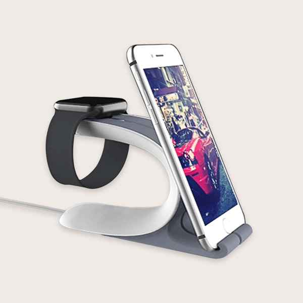 

1pc PIA Charging Watch Base Phone Holder, Grey