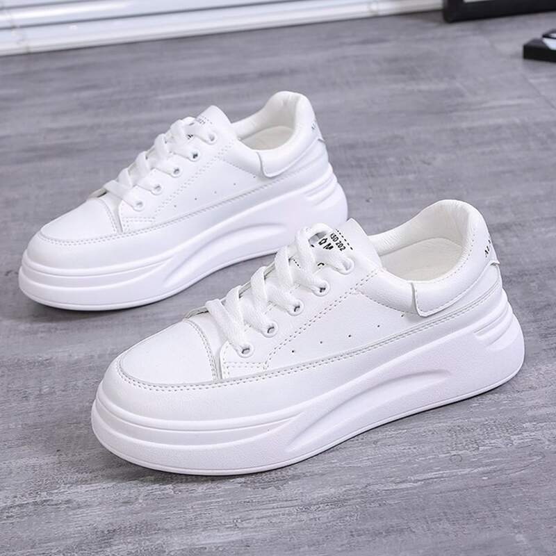 

Lace Up Skate Sneakers, White