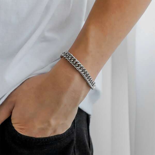 

Men Chain Bracelet, Silver