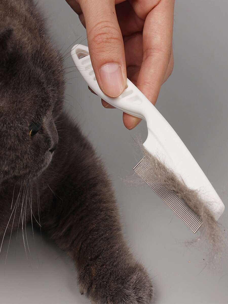 Lược diệt bọ chét trắng cho thú cưng, thích hợp cho mèo, chó và các thú cưng sang trọng khác, để làm sạch thú cưng và chống ngứa - trắng - Xem 1