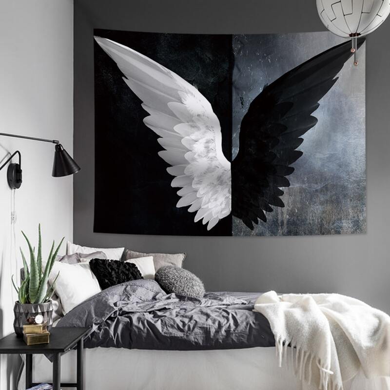 

Wing Print Tapestry, Black and white