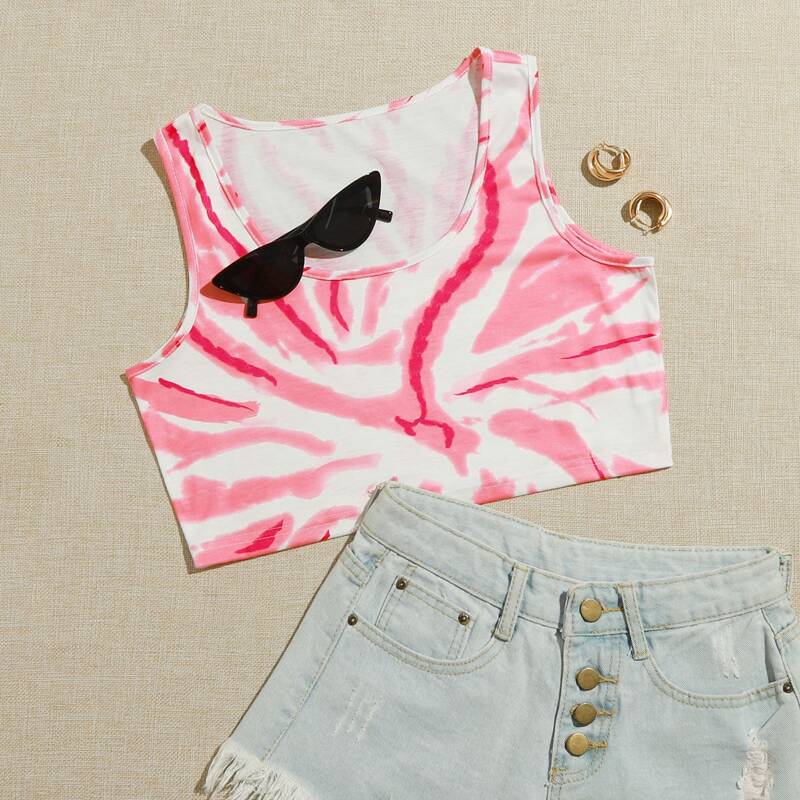 

Tie Dye Crop Tank, Multicolor