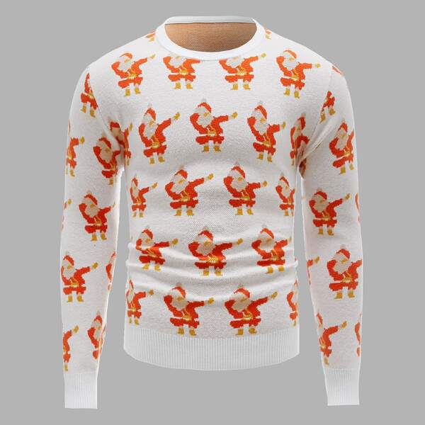 

Men Christmas Pattern Sweater, Multicolor