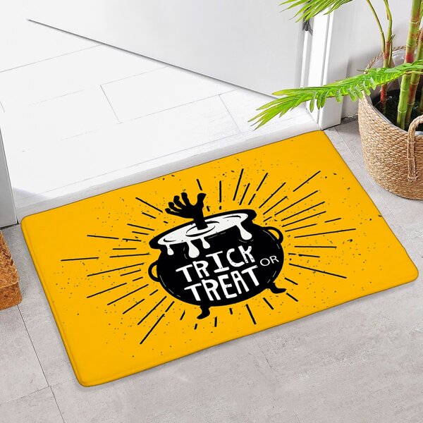 

Halloween Pot Print Floor Mat, Multicolor