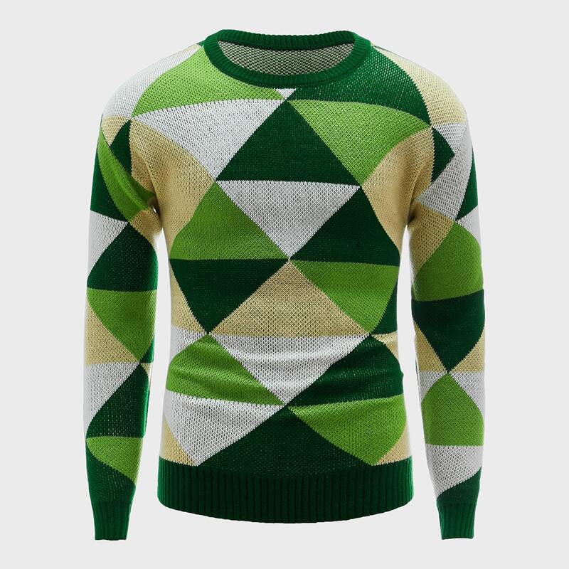 

Guys Cut And Sew Crew Neck Sweater, Multicolor