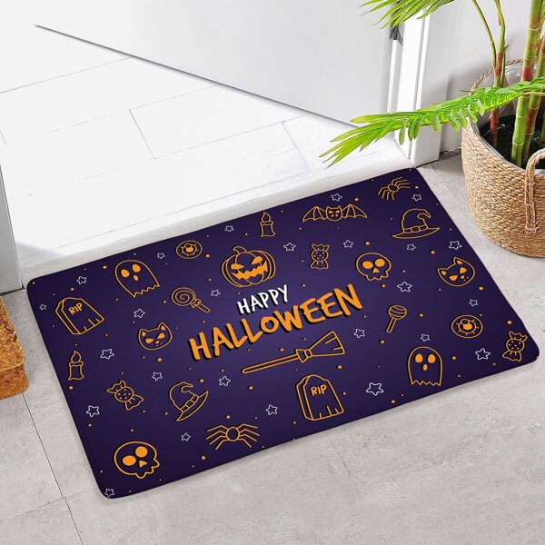 

Halloween Pattern Floor Mat, Multicolor