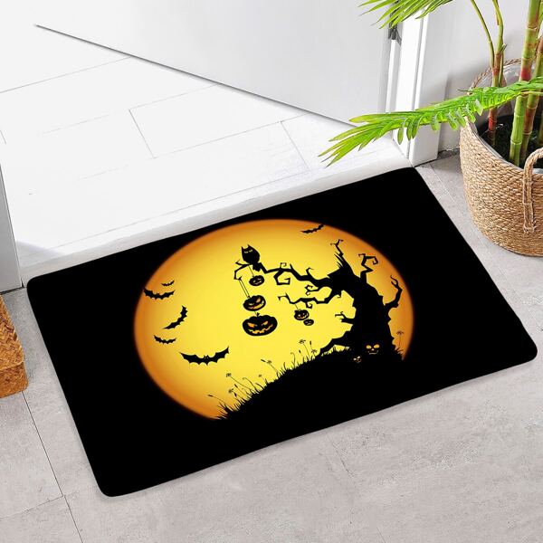 

Halloween Pattern Floor Mat, Multicolor
