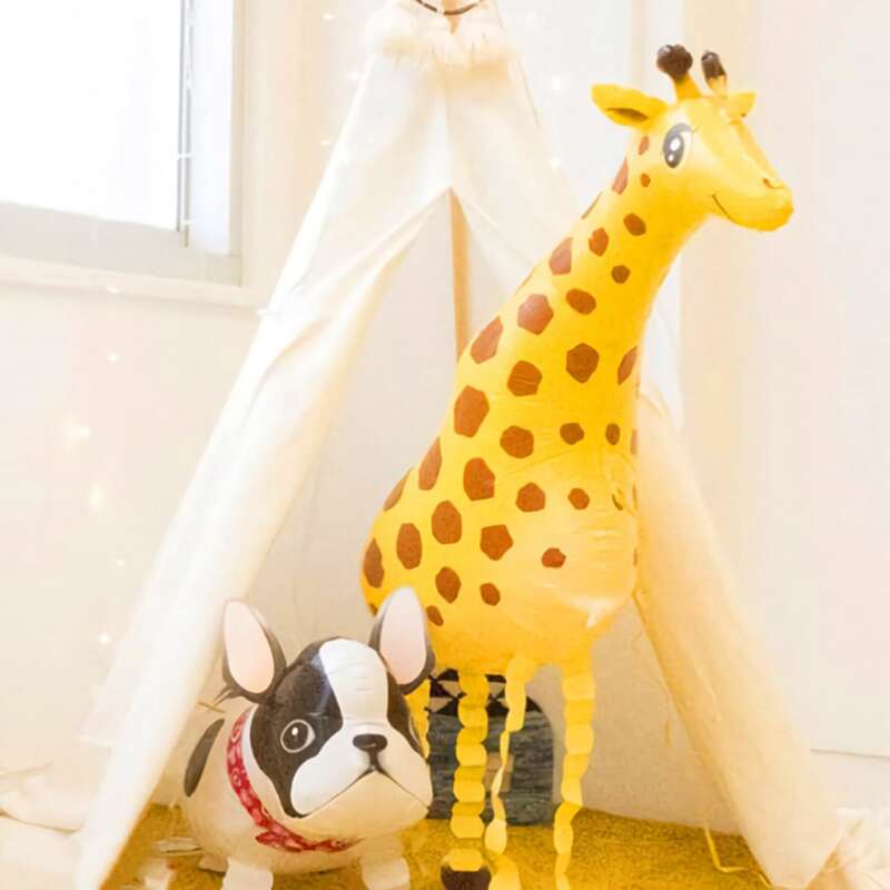 

1pc Giraffe Shaped Decorative Balloon, Multicolor