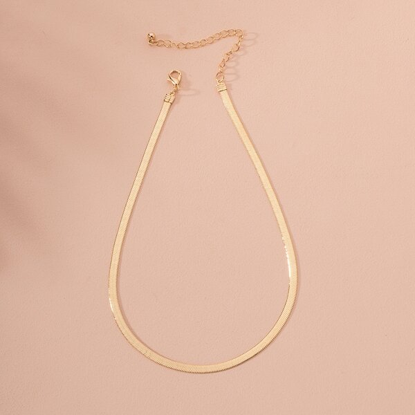 

Simple Solid Necklace, Gold
