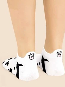 2 pares calcetines con letra - Blanco y Negro - Ver 3