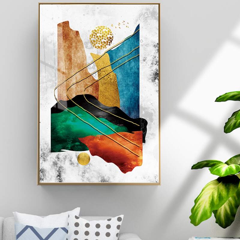 

Graphic Print Wall Painting Without Frame, Multicolor