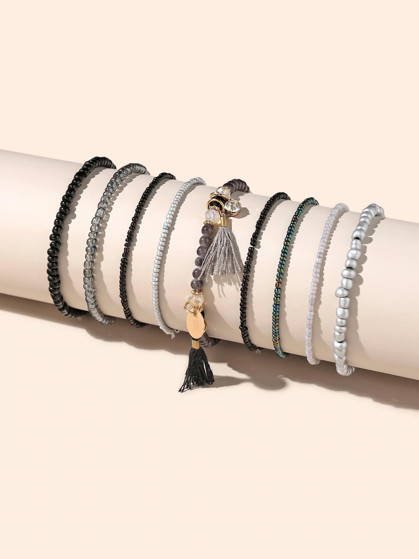 9 cái Tua Charm Cườm Vòng tay - Nhiều màu - Xem 1