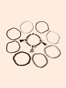 9 cái Tua Charm Cườm Vòng tay - Nhiều màu - Xem 2