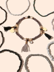 9 cái Tua Charm Cườm Vòng tay - Nhiều màu - Xem 3