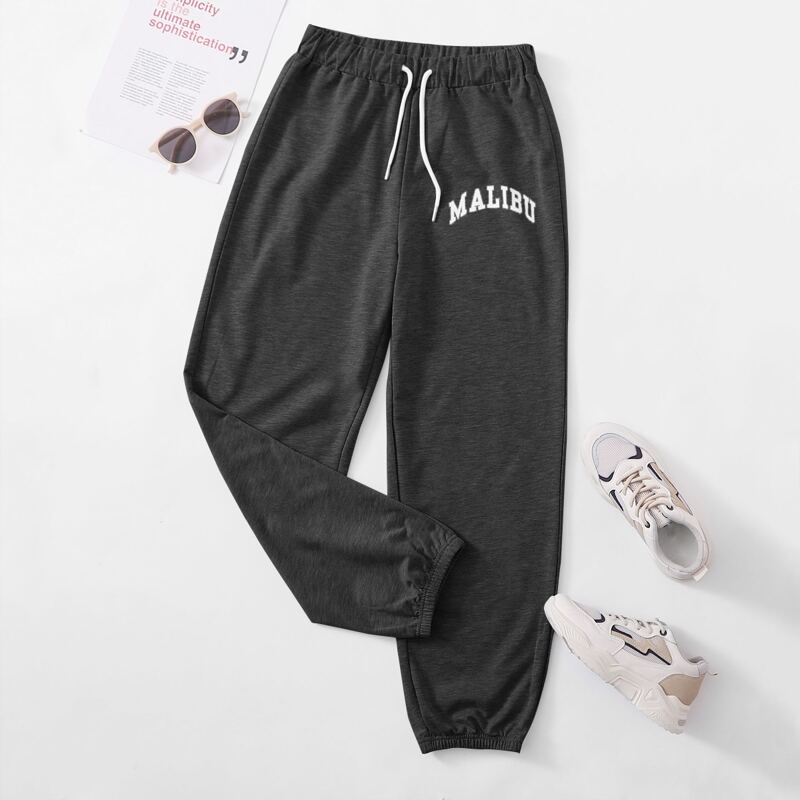 

Letter Graphic Sweat Joggers, Dark grey