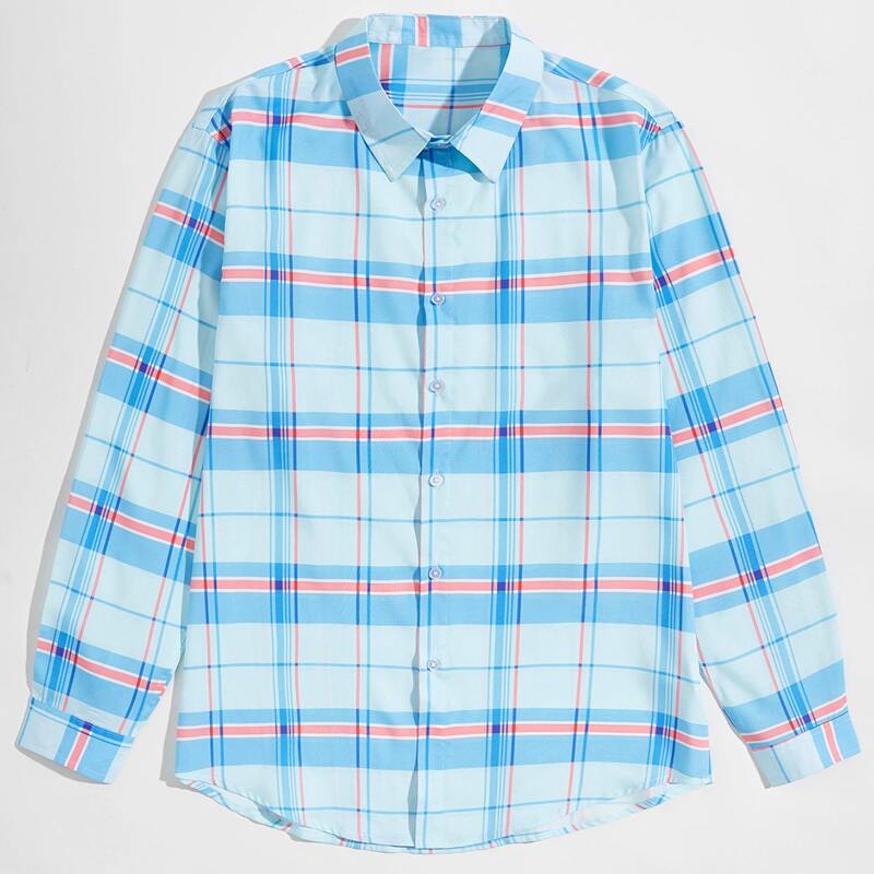

Guys Plaid Shirt, Multicolor