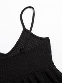 Soleia Ruffle Hem Waffle Knit Cami Top