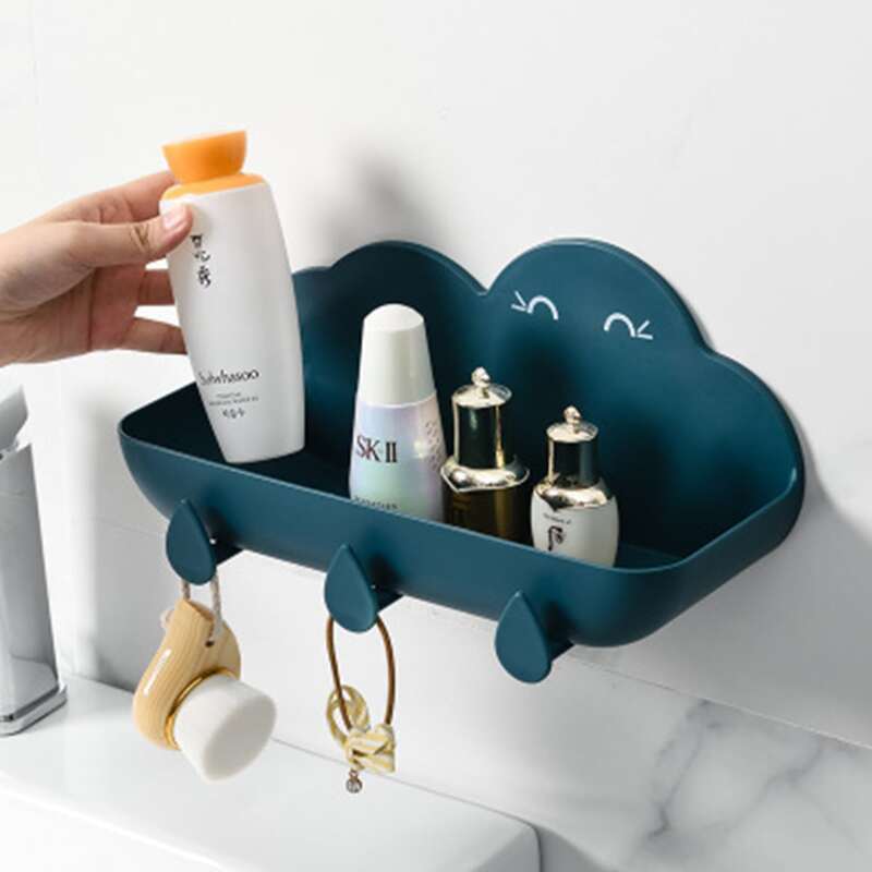 

1pc Cloud Shaped Bathroom Storage Rack, Multicolor