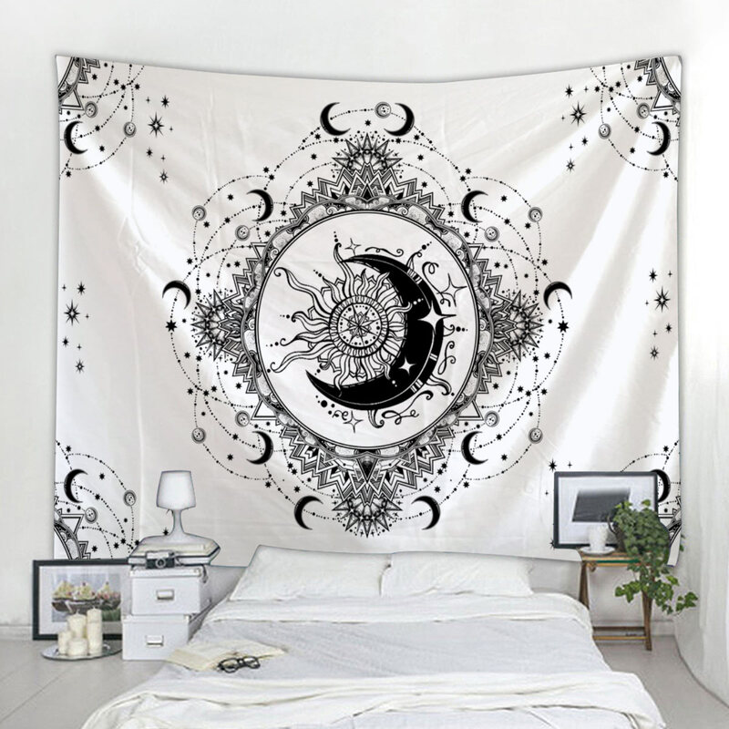 

Moon Print Tapestry, White