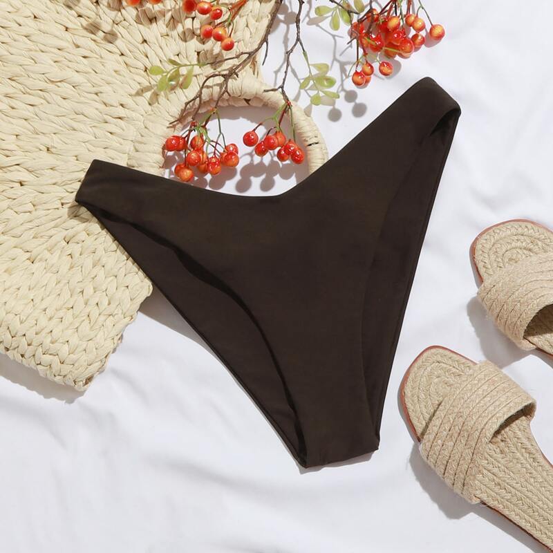 

High Leg Bikini Bottom, Chocolate brown