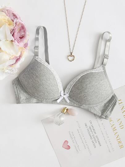 Lace Trim Wireless Bra
