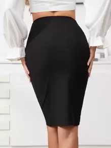 Firerie Ruched Asymmetrical Hem Skirt