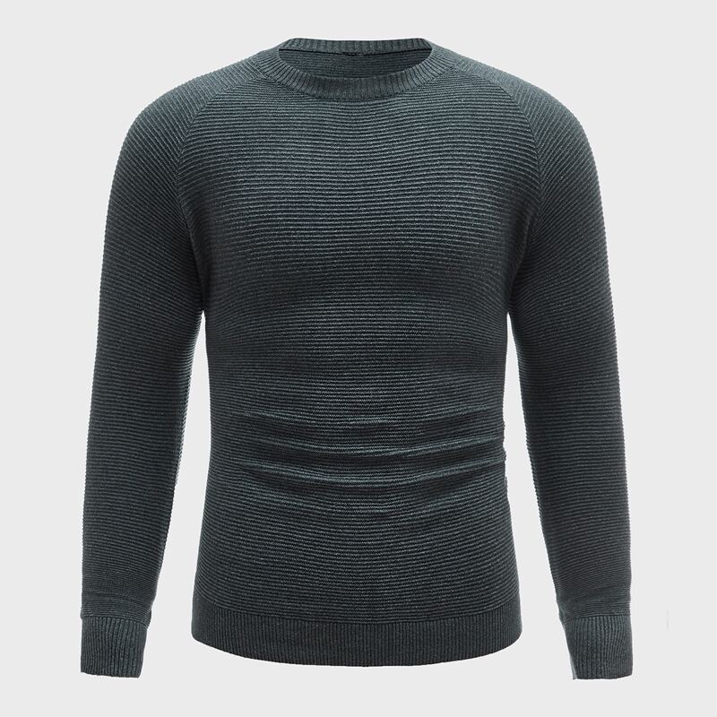 

Guys Crew Neck Raglan Sleeve Sweater, Dark grey
