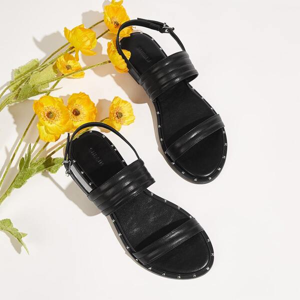 

Two Part Slingback Sandals, Black