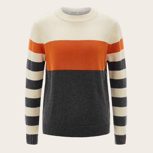 

Boys Color Block Sweater, Multicolor