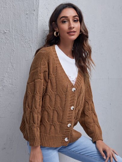 Вязаный кардиган с пуговицами
