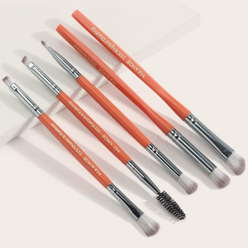 

5pcs Eye Makeup Brush Set, Orange