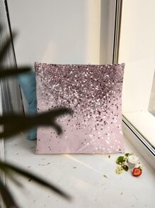 1pc Glitter Gradient Pattern Cushion Cover Without Filler - Pink - View 3