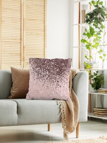 1pc Glitter Gradient Pattern Cushion Cover Without Filler - Pink - View 6