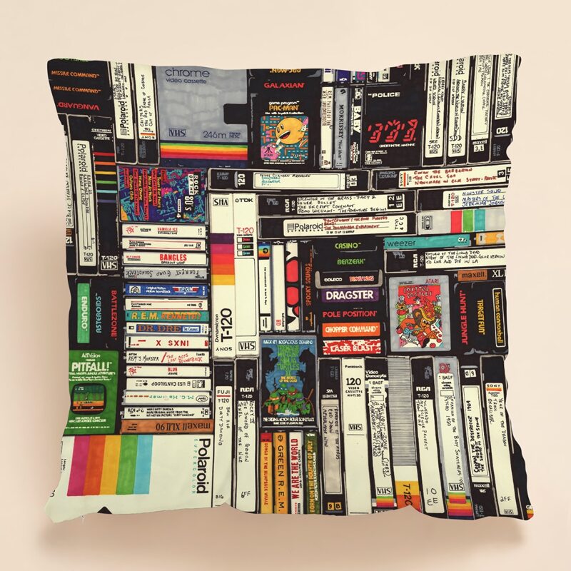 

Book Print Cushion Cover Without Filler, Multicolor