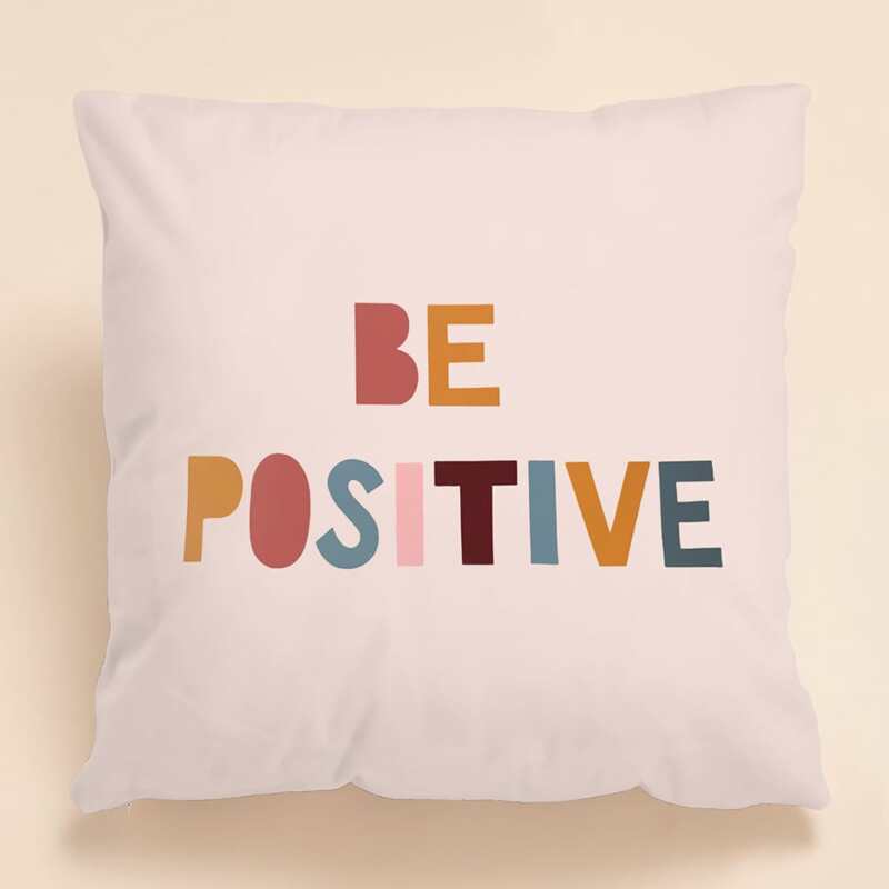 

Slogan Graphic Cushion Cover Without Filler, Pink