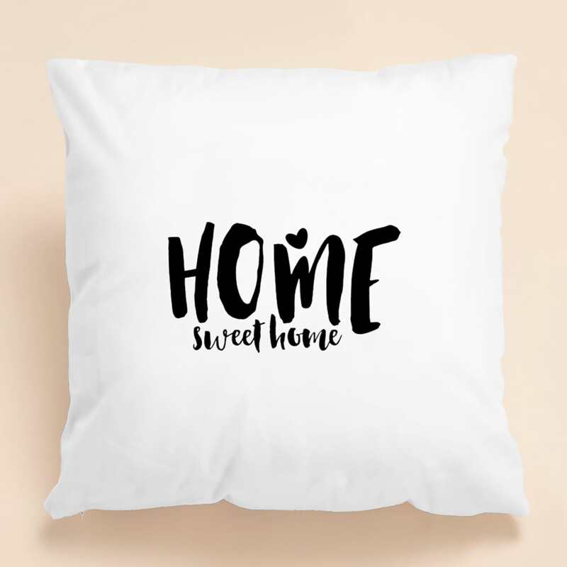 

Letter Print Cushion Cover Without Filler, Multicolor