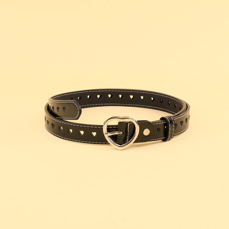 

Heart Buckle Belt, Black