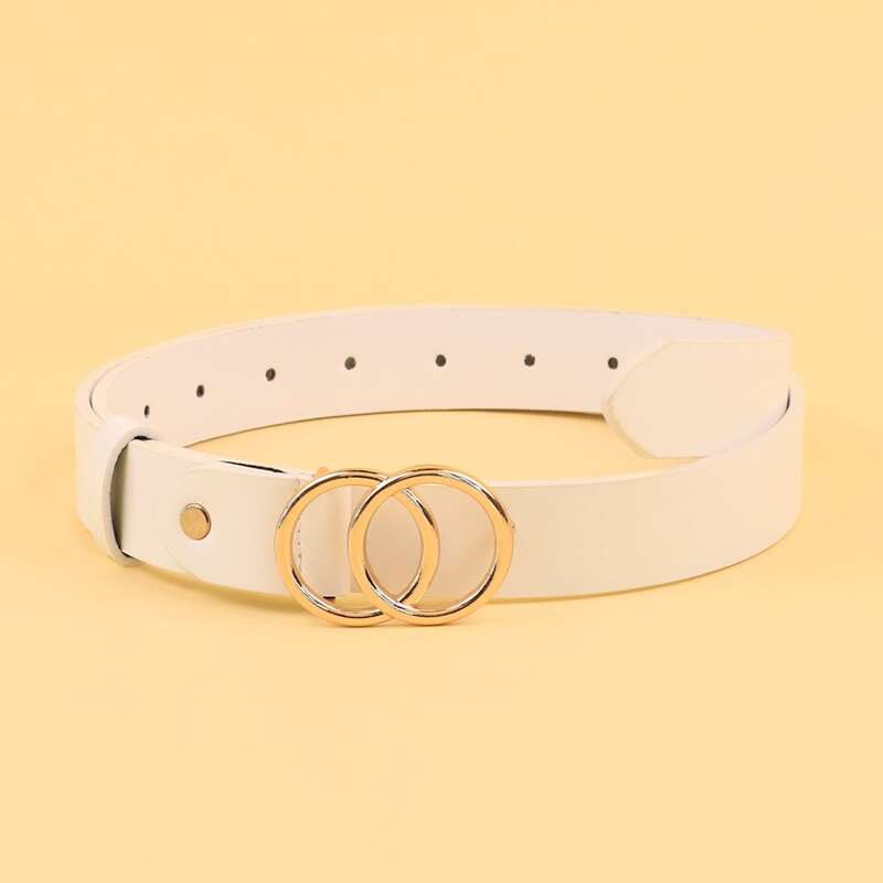 

Ring Buckle Belt, White