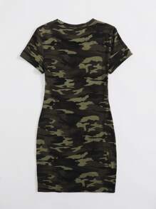 Muchica Split Hem Camo Dress - Multicolor - View 2