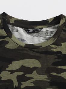 Muchica Split Hem Camo Dress - Multicolor - View 4